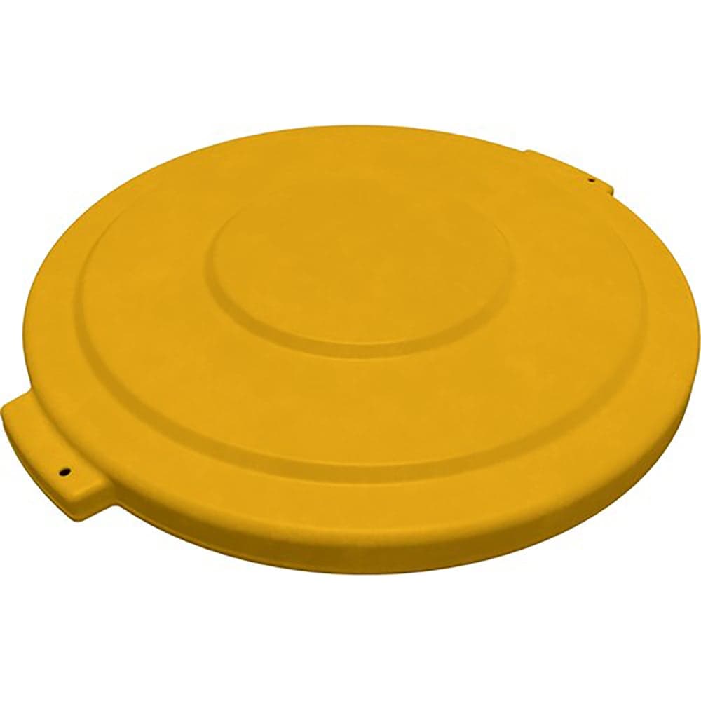 Carlisle Round Flat Top Lid for 32 gal Trash Can - Plastic, Yellow (84103304)