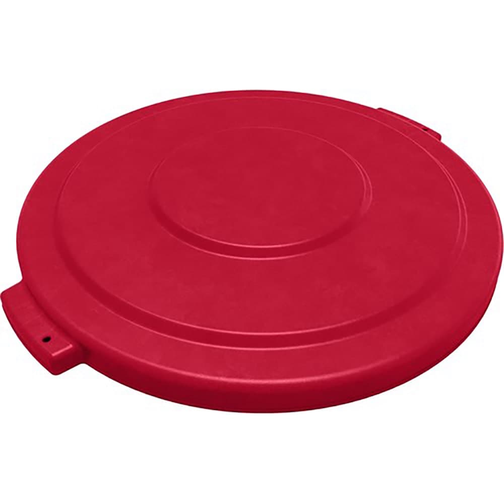 Carlisle Round Flat Top Lid for 32 gal Trash Can - Plastic, Red (84103305)