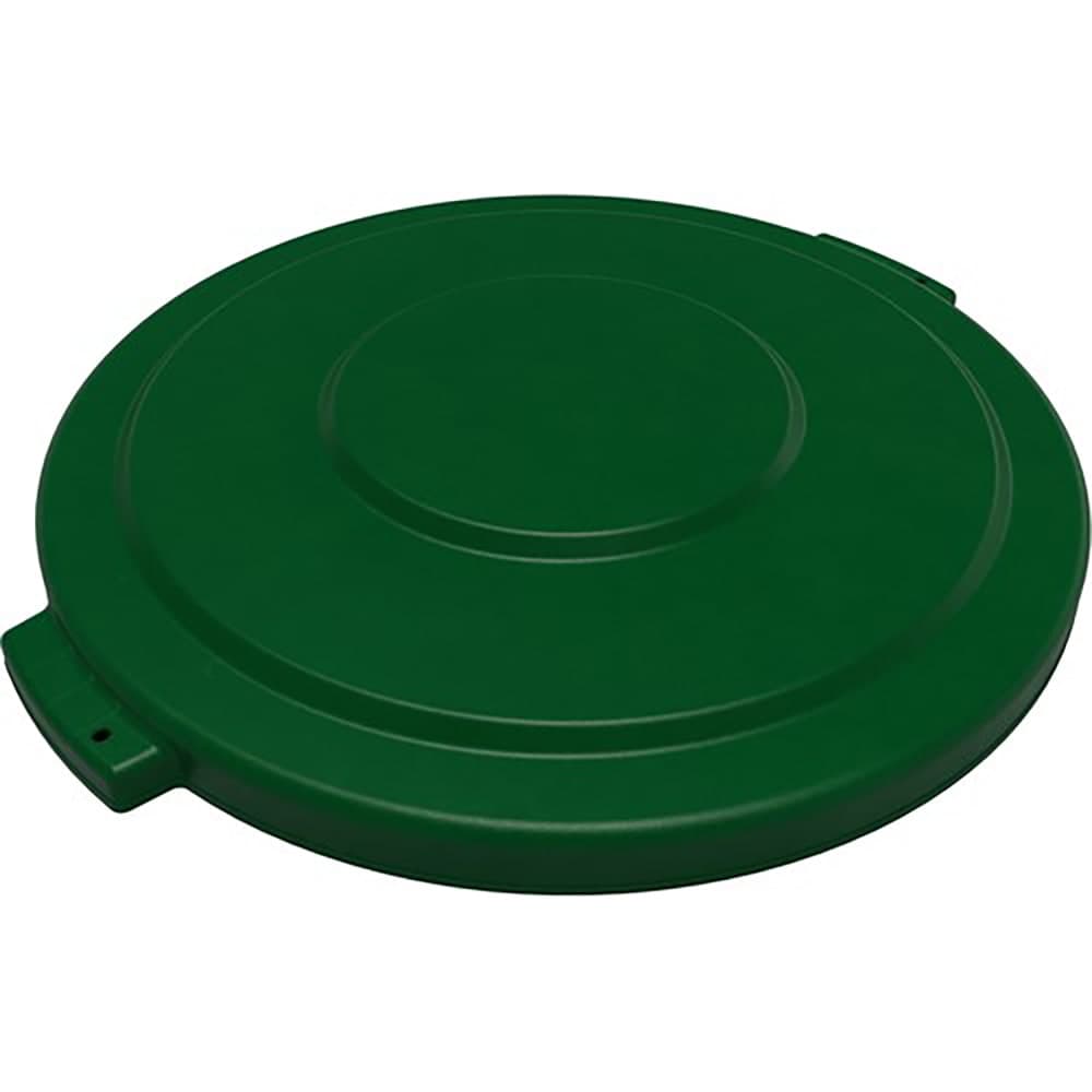 Carlisle Round Flat Top Lid for 32 gal Trash Can - Plastic, Green (84103309)