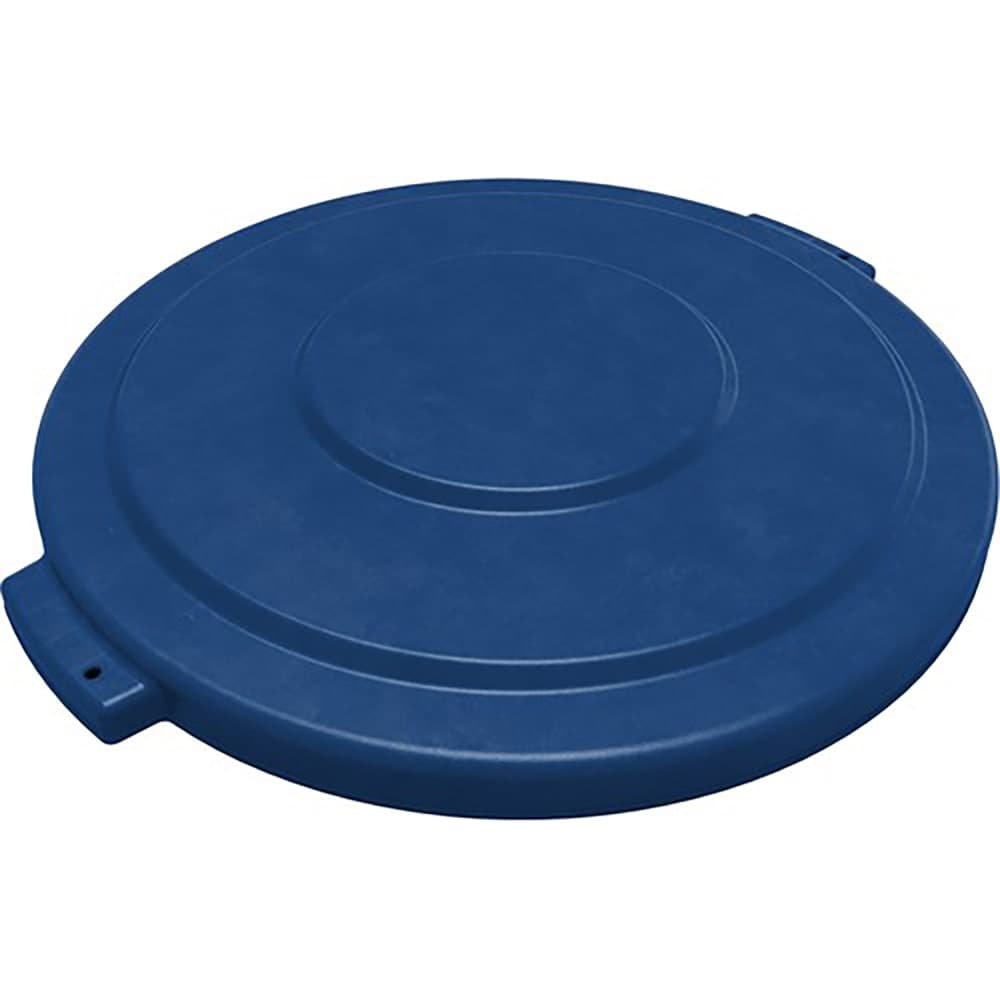 Carlisle Round Flat Top Lid for 32 gal Trash Can - Plastic, Blue (84103314)