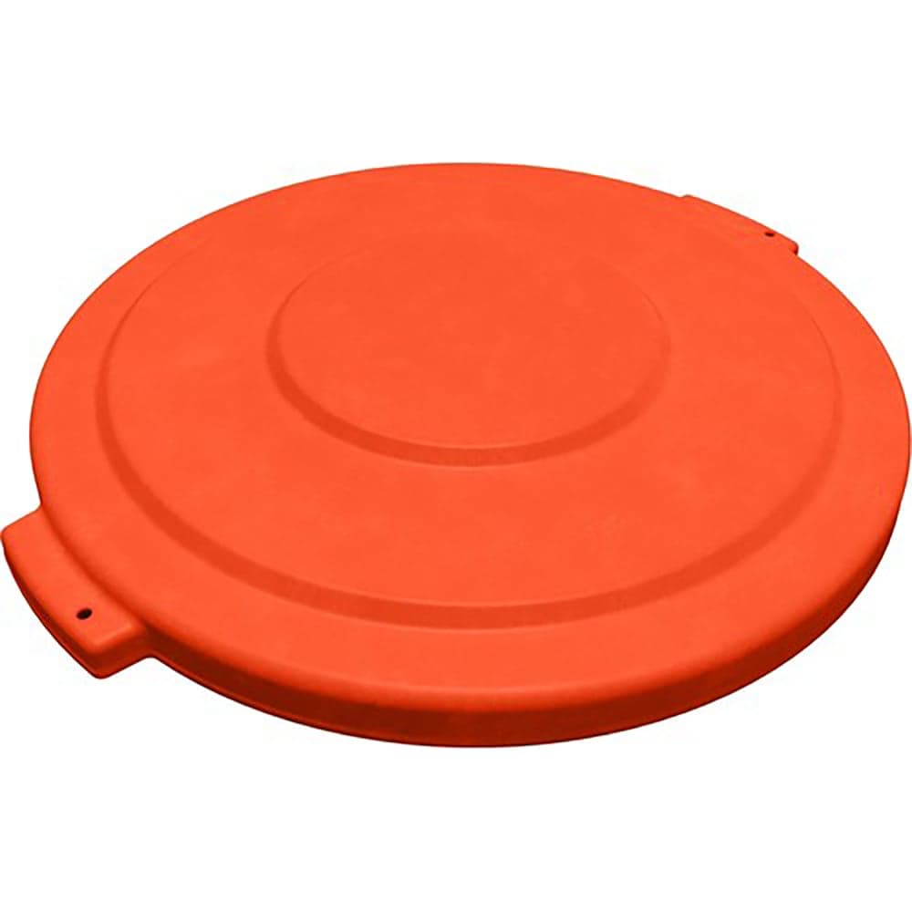 Carlisle Round Flat Top Lid for 32 gal Trash Can - Plastic, Orange (84103324)