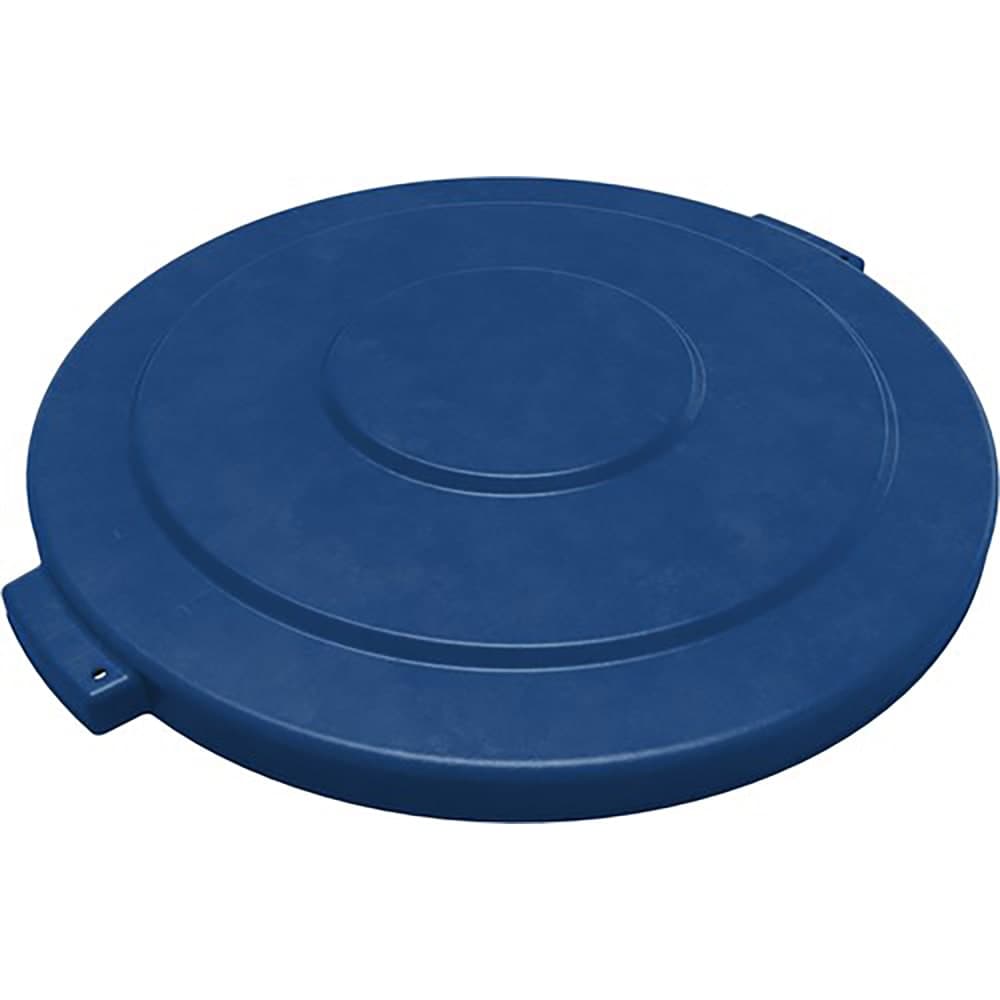 Carlisle Round Flat Top Lid for 44 gal Trash Can - Plastic, Blue (84104514)