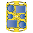 Carlisle 43" Mobile Dish Caddy w/ (6) Columns - Plastic, Black (ADD603) thumbnail 4