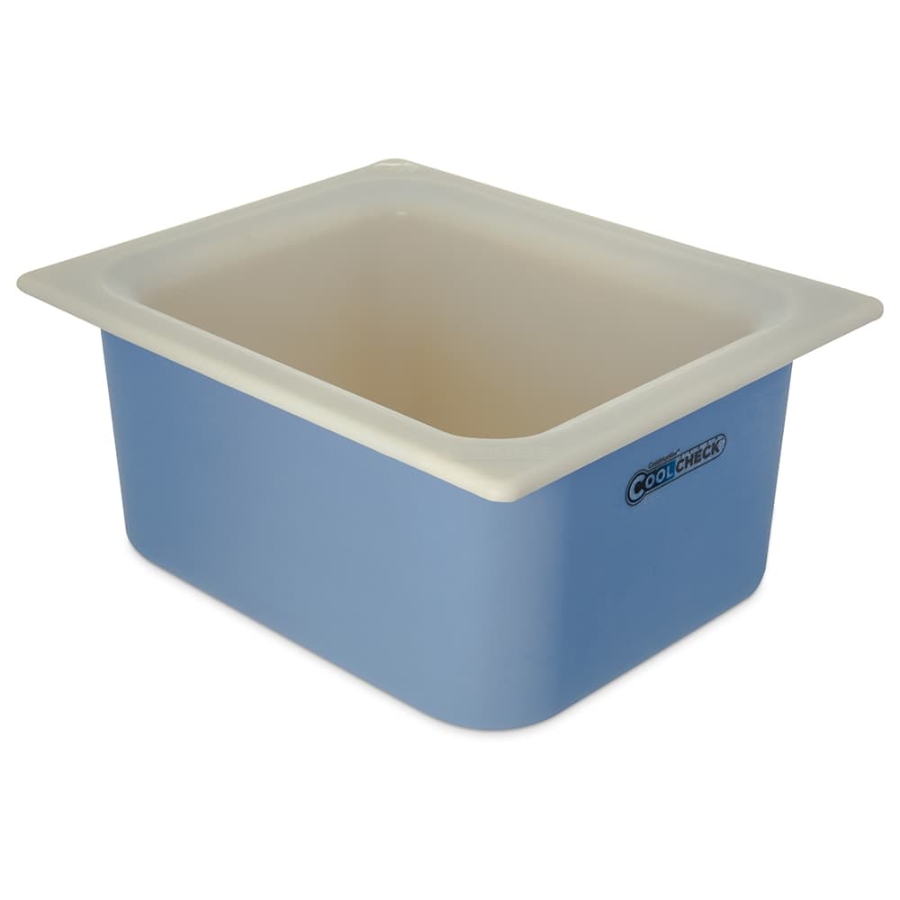 Carlisle Half Size Coldmaster Coolcheck Food Pan, 6" Deep, 6 qt Capacity, White/Blue (CM1101C1402)