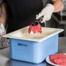 Carlisle Half Size Coldmaster Coolcheck Food Pan, 6" Deep, 6 qt Capacity, White/Blue (CM1101C1402) thumbnail 5