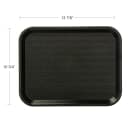 Carlisle Plastic Cafeteria Tray - 13 4/5"L x 10 3/4"W, Black (CT101403) thumbnail 2