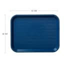 Carlisle Plastic Cafeteria Tray - 13 4/5"L x 10 3/4"W, Blue (CT101414) thumbnail 2