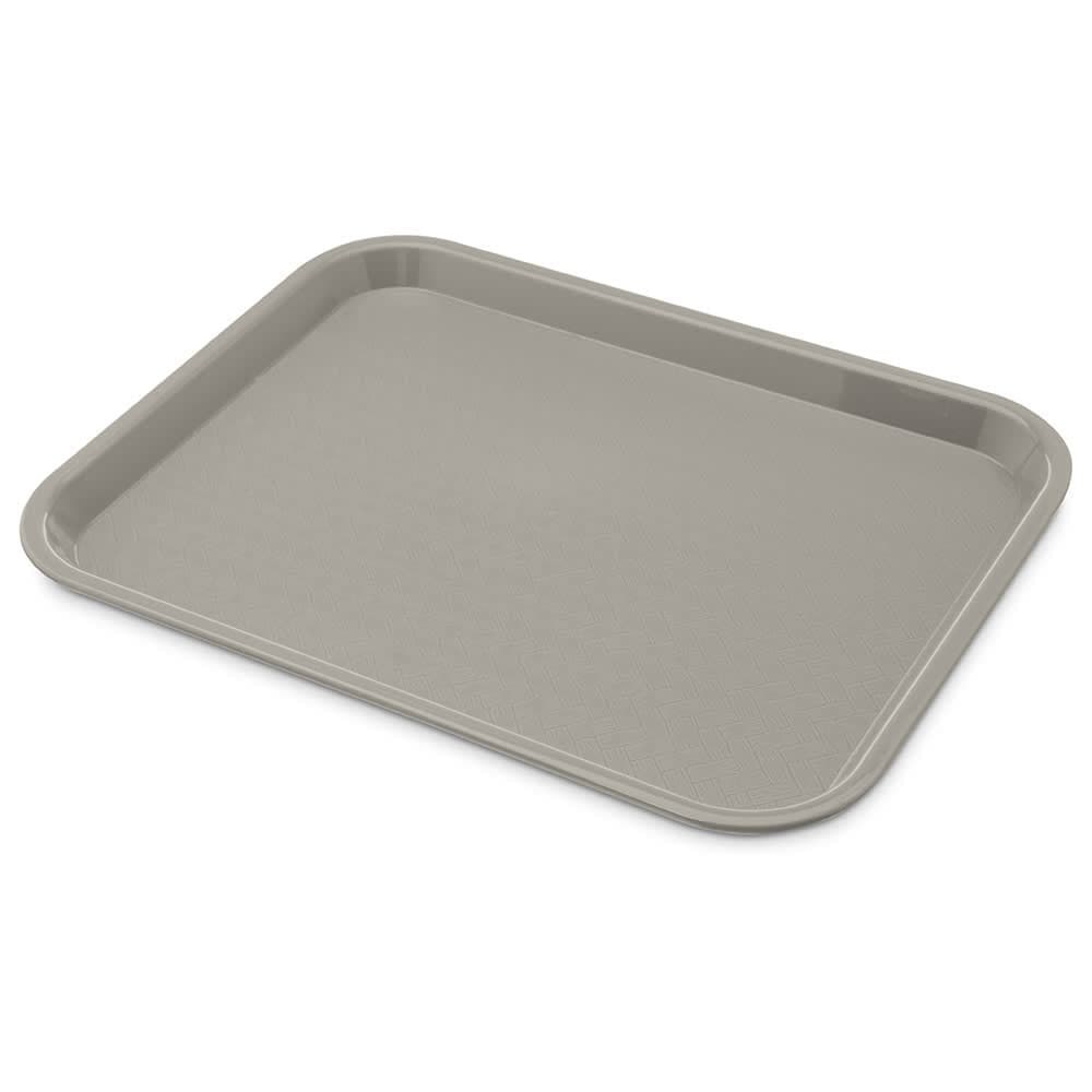 Carlisle Plastic Cafeteria Tray - 13 4/5"L x 10 3/4"W, Gray (CT101423)