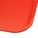 Carlisle Plastic Cafeteria Tray - 13 4/5"L x 10 3/4"W, Orange (CT101424) thumbnail 4