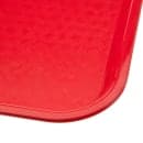 Carlisle Plastic Cafeteria Tray - 13 4/5"L x 10 3/4"W, Red (CT101405) thumbnail 4