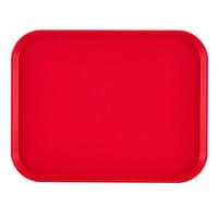 Carlisle Plastic Cafeteria Tray - 13 4/5"L x 10 3/4"W, Red (CT101405) thumbnail 6