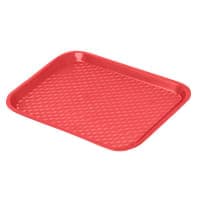Carlisle Plastic Cafeteria Tray - 13 4/5"L x 10 3/4"W, Red (CT101405) thumbnail 7