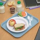Carlisle Plastic Cafeteria Tray - 13 4/5"L x 10 3/4"W, Slate Blue (CT101459) thumbnail 5