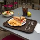 Carlisle Plastic Cafeteria Tray - 16 3/10" L x 12"W, Chocolate (CT121669) thumbnail 5