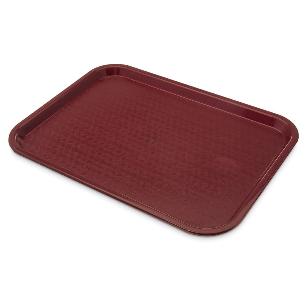 Carlisle Plastic Cafeteria Tray - 16 3/10" L x 12"W, Burgundy (CT121661)