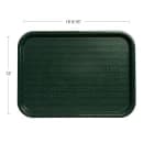 Carlisle Plastic Cafeteria Tray - 16 3/10" L x 12"W, Forest Green (CT121608) thumbnail 2