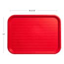 Carlisle Plastic Cafeteria Tray - 16 3/10" L x 12"W, Red (CT121605) thumbnail 2