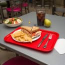 Carlisle Plastic Cafeteria Tray - 16 3/10" L x 12"W, Red (CT121605) thumbnail 5