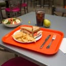 Carlisle Plastic Cafeteria Tray - 17 4/5"L x 14"W, Orange (CT141824) thumbnail 5