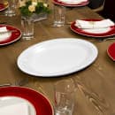 Carlisle 12" x 9" Oval Kingline Platter - Melamine, White (KL12702) thumbnail 2