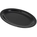Carlisle 12" x 9" Oval Kingline Platter - Melamine, Black (KL12703) thumbnail 2