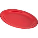 Carlisle 12" x 9" Oval Kingline Platter - Melamine, Red (KL12705) thumbnail 2