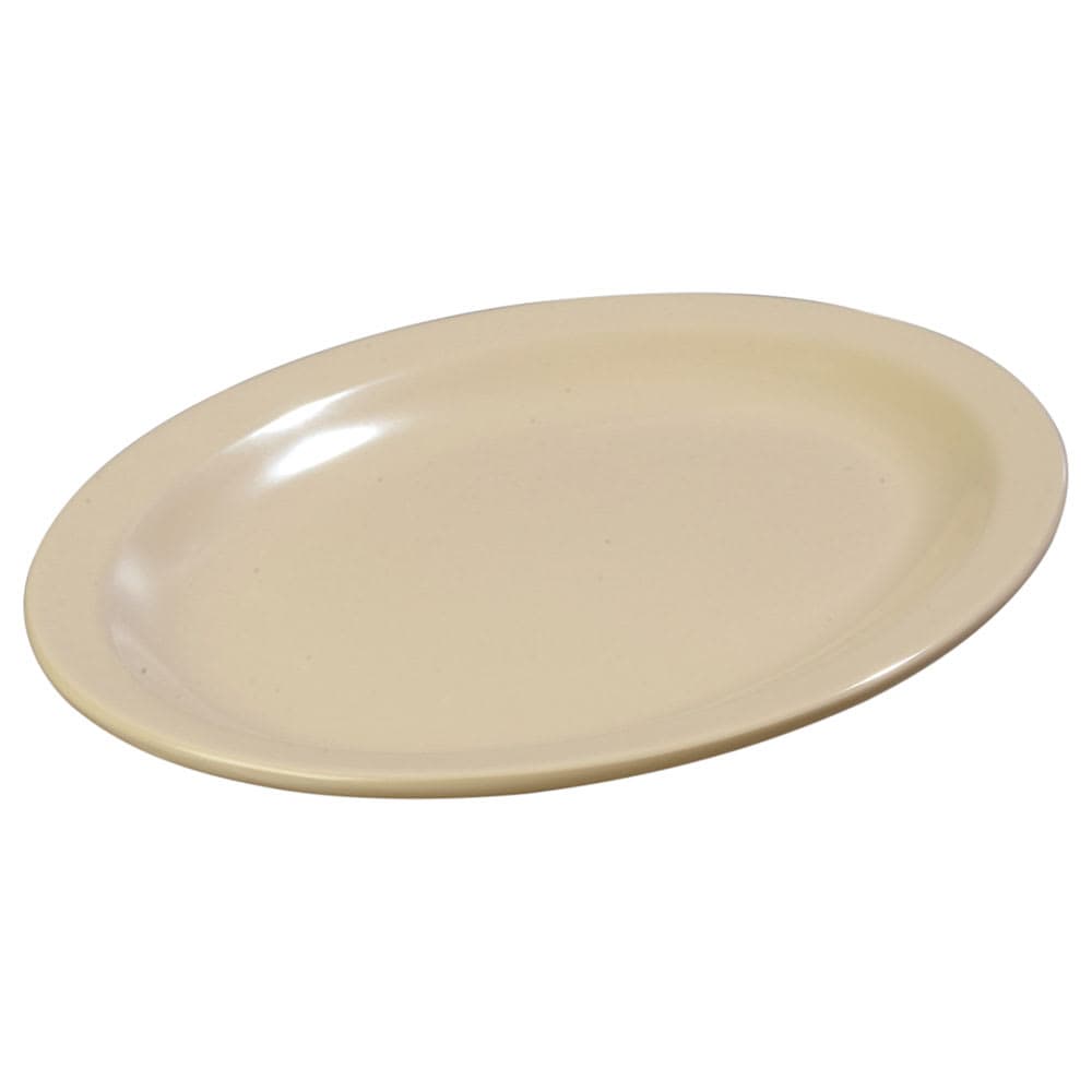 Carlisle 12" x 9" Oval Kingline Platter - Melamine, Tan (KL12725)