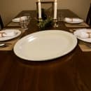 Carlisle 12" x 9" Oval Kingline Platter - Melamine, Tan (KL12725) thumbnail 2