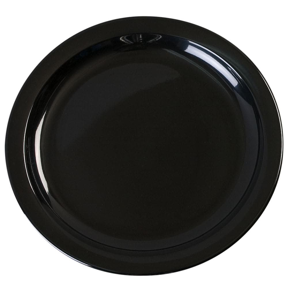 Carlisle 7 1/4" Round Melamine Sandwich Plate, Black (KL20103)
