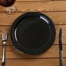 Carlisle 7 1/4" Round Melamine Sandwich Plate, Black (KL20103) thumbnail 2