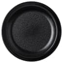 Carlisle 6 1/2" Round Plastic Salad Plate, Black (PCD20603) thumbnail 2
