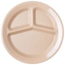 Carlisle 11" Round Plastic Dinner Plate, Tan (PCD21125) thumbnail 2