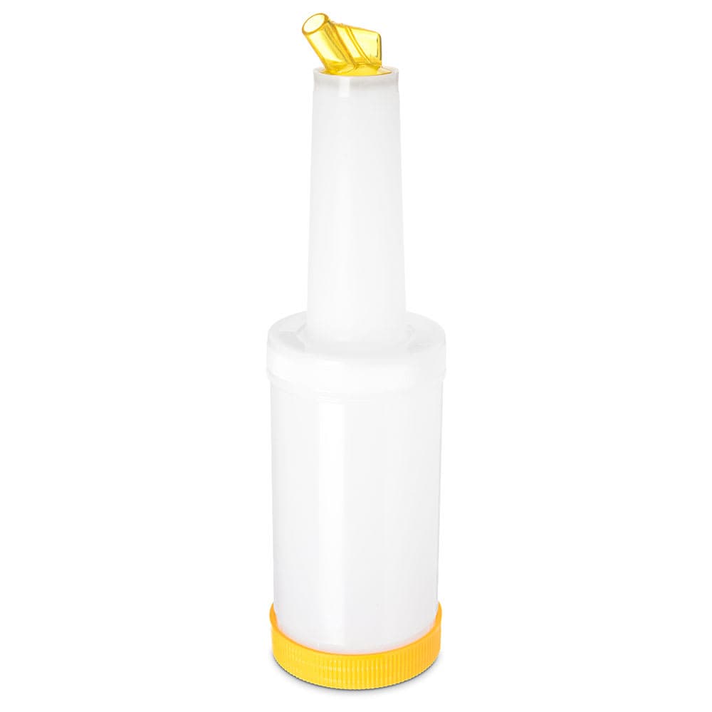 Carlisle 32 oz Store 'N Pour Quart Complete - Polyethylene, Yellow (PS601N04)