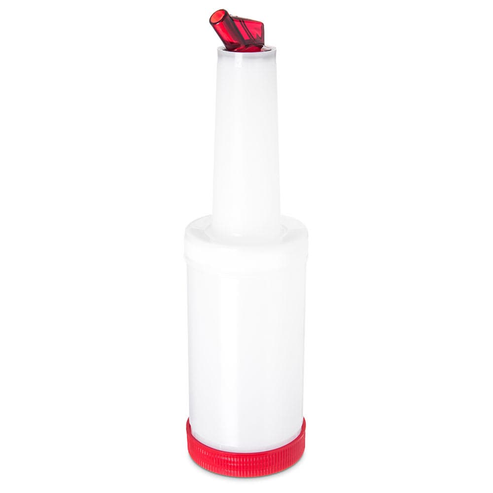 Carlisle 32 oz Store 'N Pour Quart Complete - Polyethylene, Red (PS601N05)
