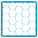 Carlisle Full Size Glass Rack Extender w/ (20) Compartments, Blue (REW20S14) thumbnail 2