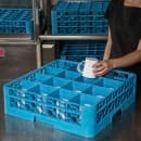 Carlisle OptiClean™ Glass Rack w/ (16) Compartments - (1) Extender, Blue (RG16114) thumbnail 6