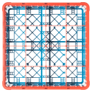 Carlisle OptiClean™ Glass Rack w/ (16) Compartments - (1) Extender, Blue (RG161C412) thumbnail 3