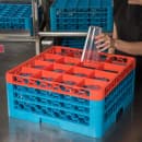 Carlisle OptiClean™ Glass Rack w/ (16) Compartments - (3) Extenders, Blue (RG16-3C412) thumbnail 5