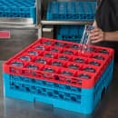 Carlisle OptiClean™ Glass Rack w/ (25) Compartments - (2) Extenders, Blue (RG25-2C410) thumbnail 5