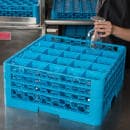 Carlisle OptiClean™ Glass Rack w/ (25) Compartments - (3) Extenders, Blue (RG25-314) thumbnail 4
