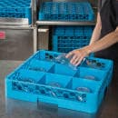 Carlisle OptiClean™ Glass Rack w/ (9) Compartments - Blue (RG914) thumbnail 5