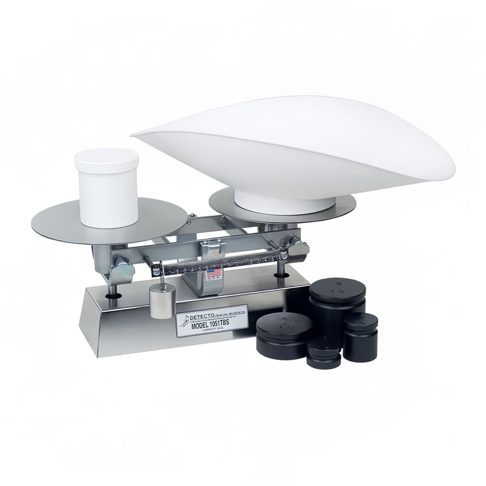 Detecto 1052TBS 8 lb Capacity Dough Scale, 16 x 1/4 oz, Scoop, Stainless