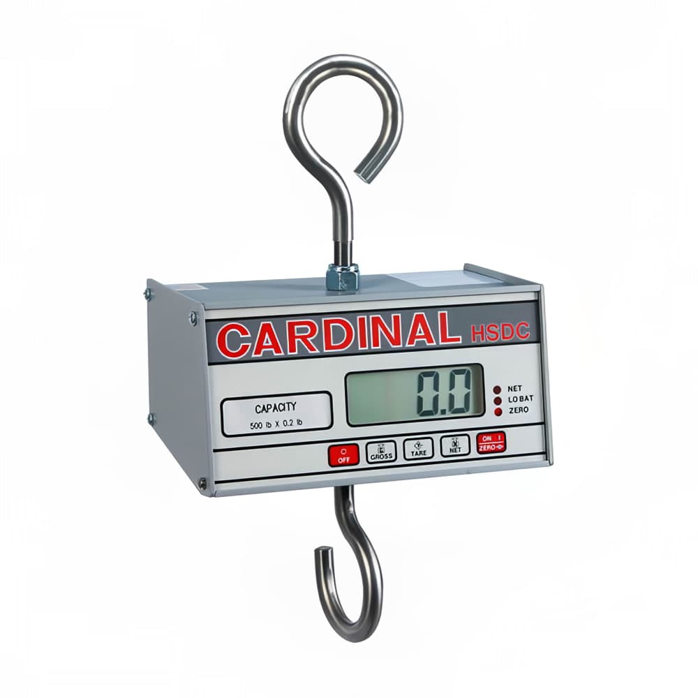 Detecto HSDC-20 Hanging Scale Head w/ 1" Digital Readout, 200 x 1/10 lb Capacity, Battery Powered