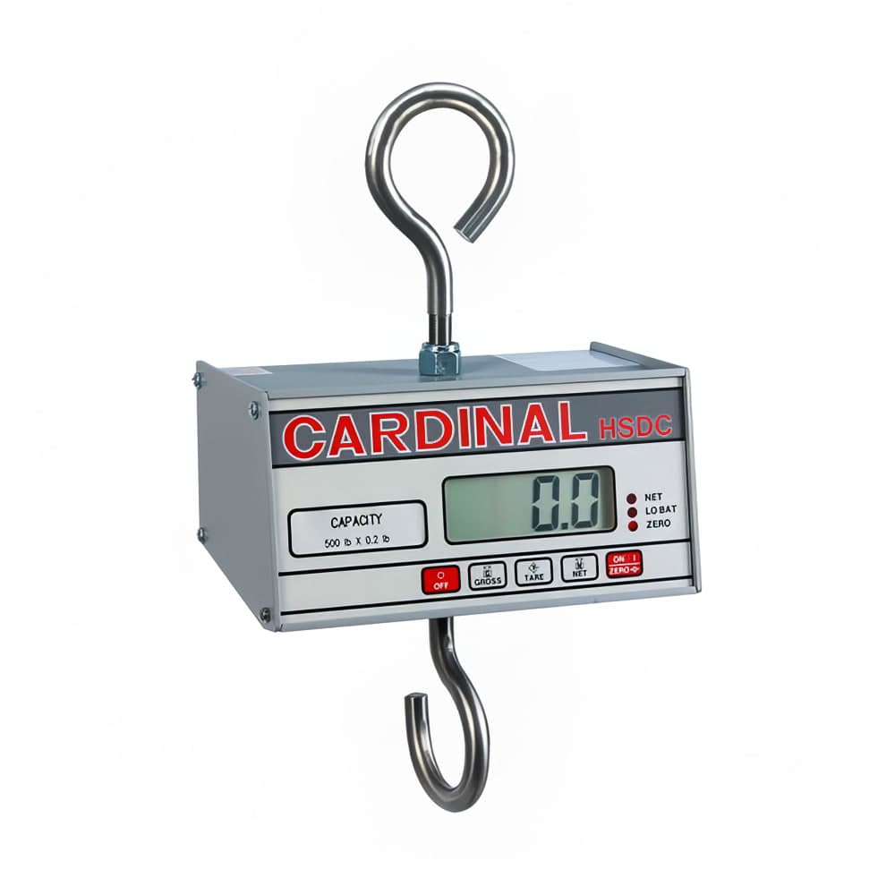 Detecto HSDC-40KG Hanging Scale w/ 1" Digital Readout, Battery Powered, 40 x 1/50 kg Capacity