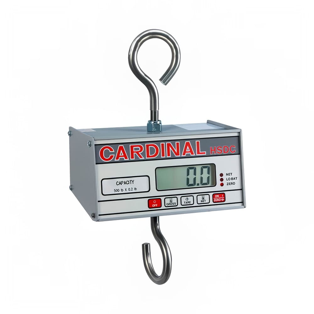 Detecto HSDC-500 Hanging Scale w/ 1" Digital Readout, Battery Powered, 500 x 1/5 lb Capacity
