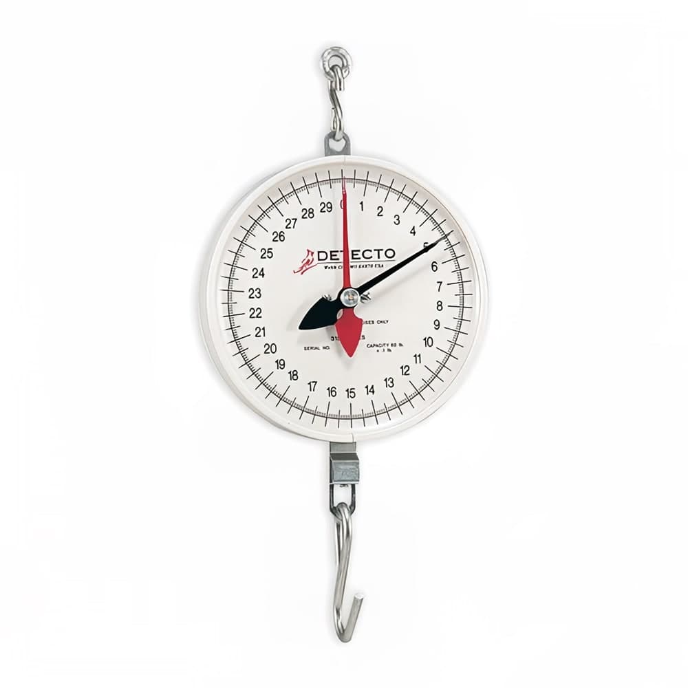 Detecto MCS-40DF Hanging Fish & Vegetable Scale w/ 8" Double Dial, 40 lb.