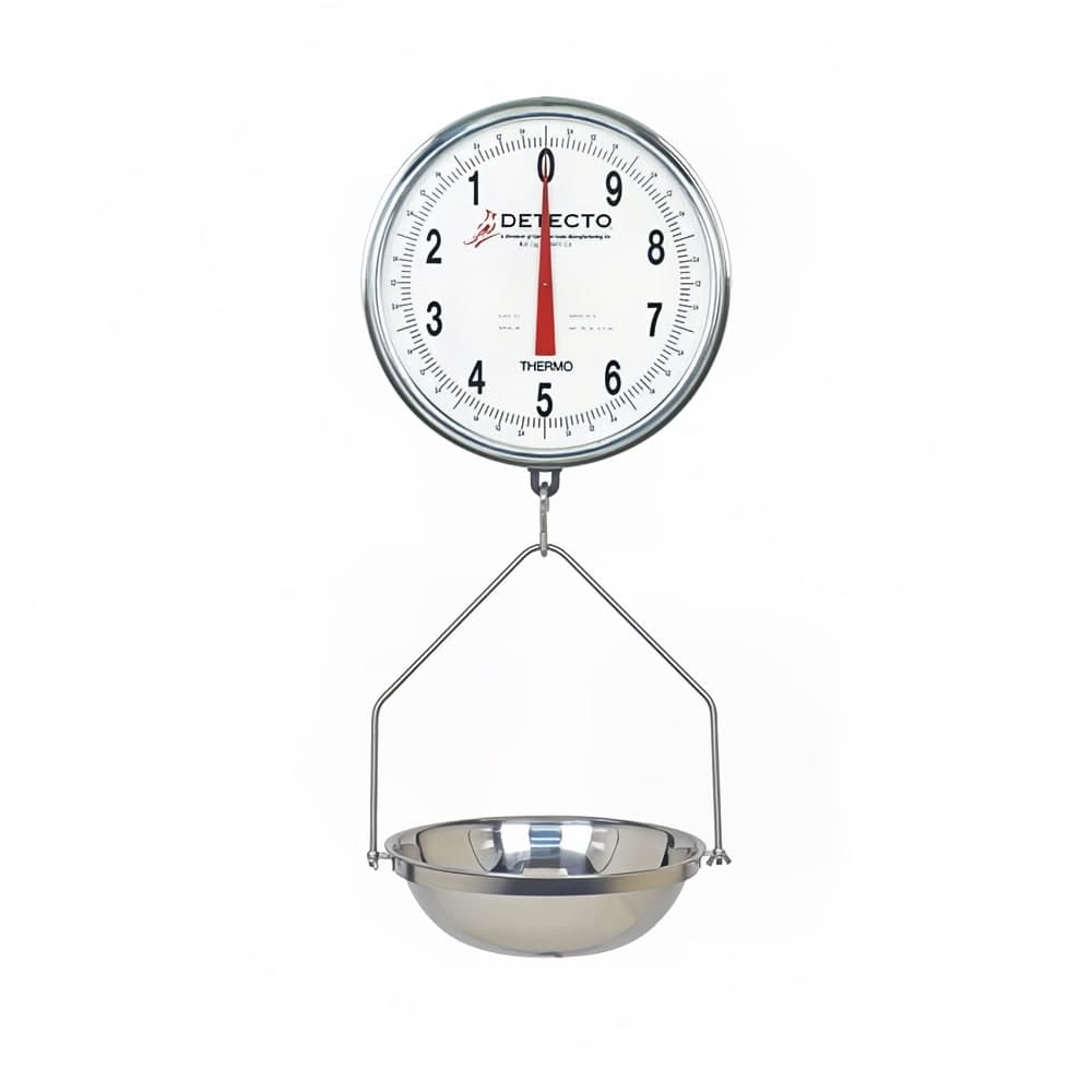 Detecto T3530KG Hanging Fish Scale w/ 15 kg Capacity, Glass Dial Cover