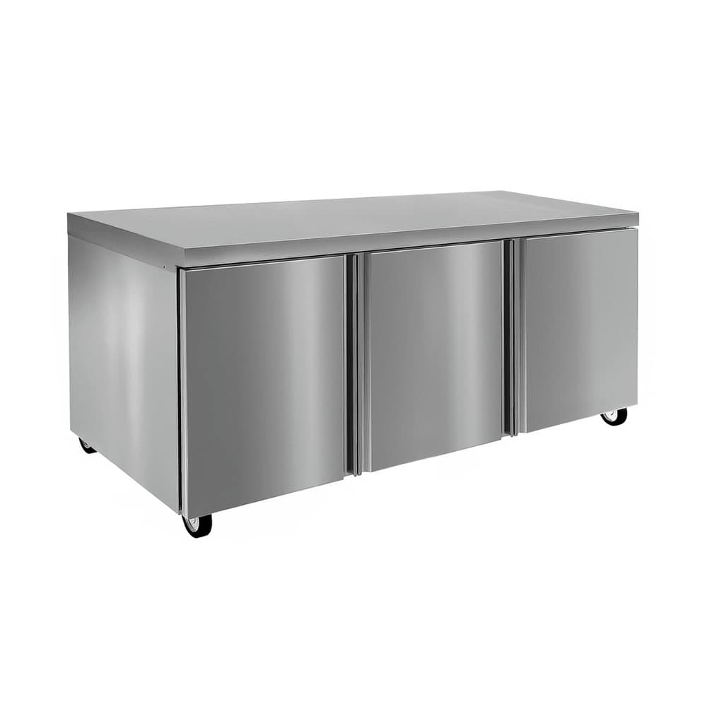 Delfield 4472NP 72"W Undercounter Refrigerator w/ (3) Sections & (3) Doors, 115v