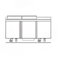 Delfield 4472NP-12 72" Sandwich/Salad Prep Table w/ Refrigerated Base, 115v thumbnail 4