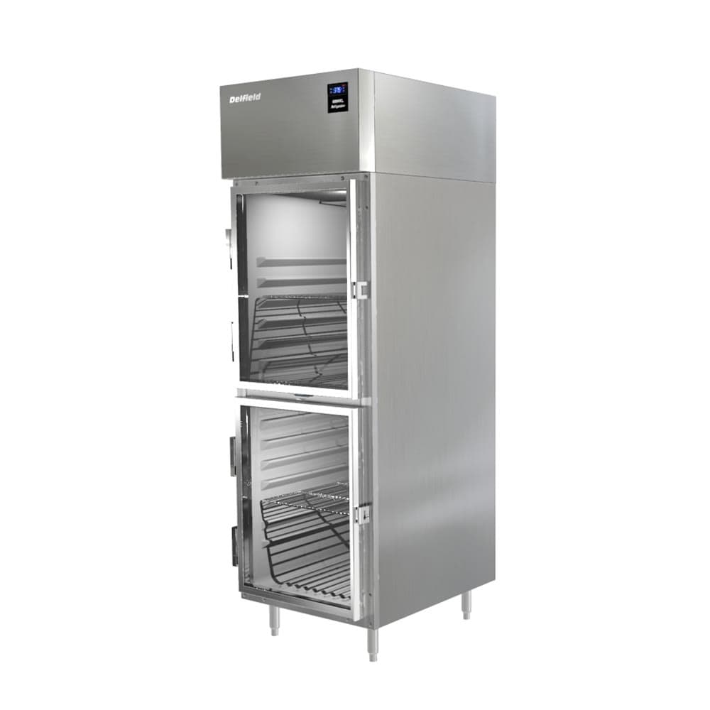Delfield 6025XL-GH 25 1/2" One Section Reach-In Refrigerator, (2) Right Hinge Glass Doors, 115v